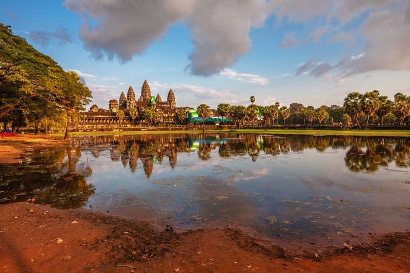 Cambogia tempio Angkor Wat Siem Reap tramonto