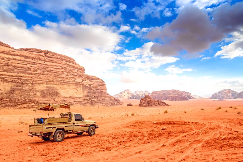 Deserto giordano a Wadi Rum, in Giordania.