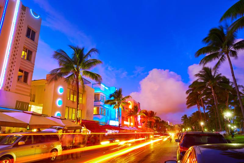 Stati Uniti - Miami Città al tramonto