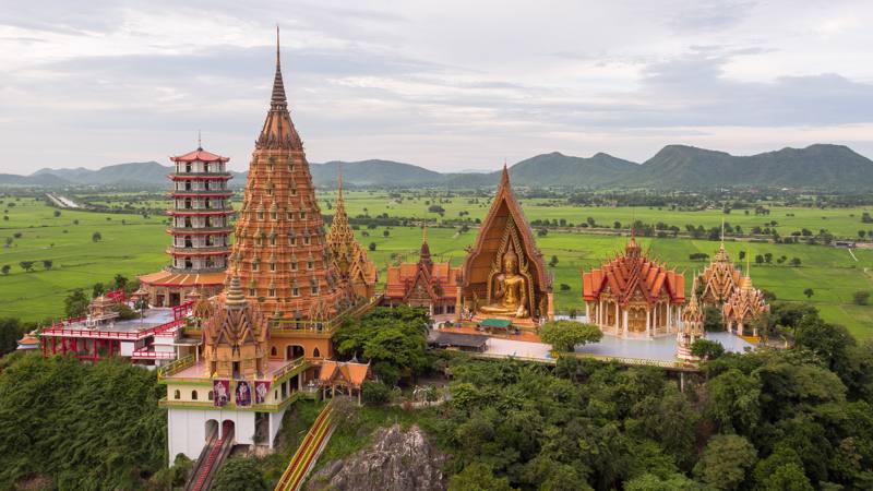  Wat Phra Sri Sanphet - tempio antico a Ayutthaya, Thailandia. Il tempio si trova sul sito dell'antico Palazzo Reale dell'antica capitale di Ayutthaya