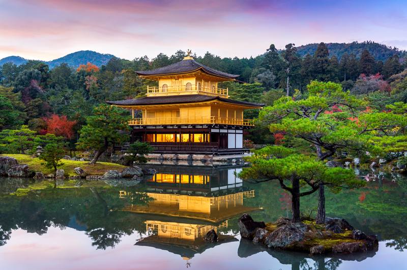 Giappone  - Kyoto Kinkaku-ji o Tempio del padiglione d'oro