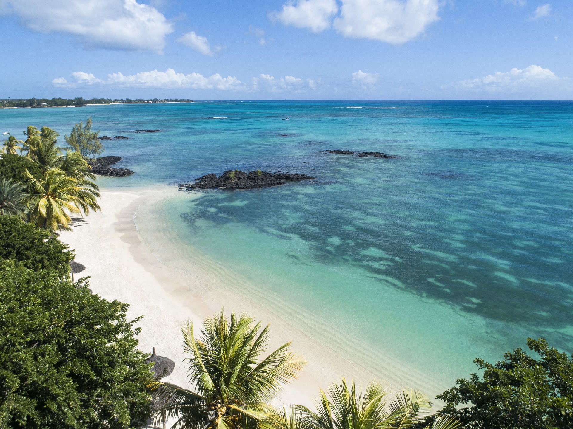 Vista panoramica di un resort a Grand Baie, Mauritius