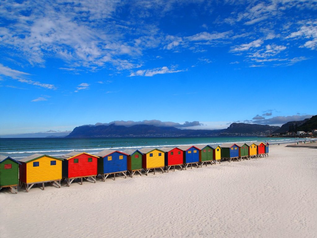 Sudafrica  - Cape Town - spiaggia di Muizenberg