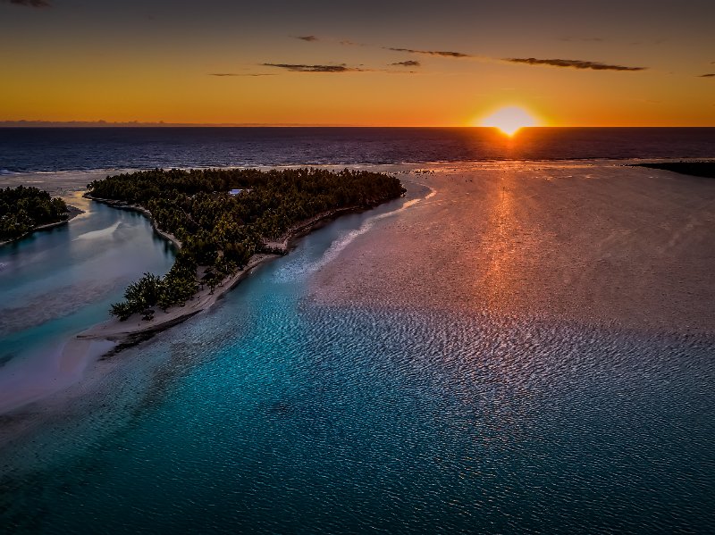 Isole Cook  - Aitutaki Lagoon Resort & Spa vista - Aerea