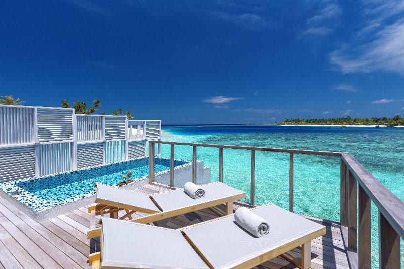 Maldive Oblu Select at Sangeli - Esterno Deluxe Water Villa con piscina