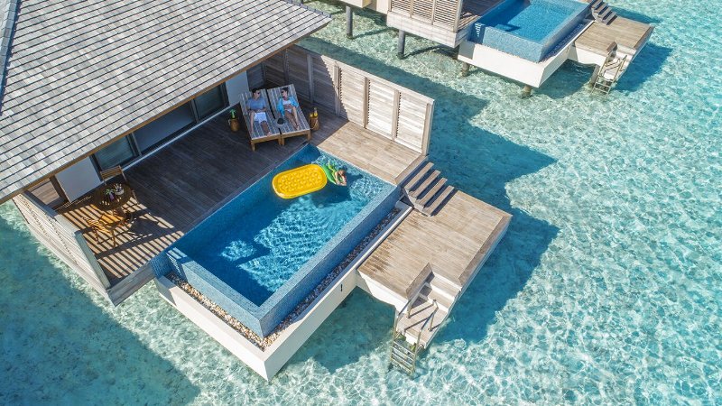 Maldive The Residence Maldives at Dhigurah - Esterno Water Villa con piscina