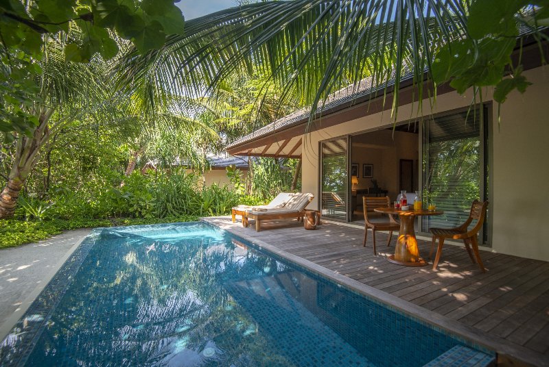 Maldive The Residence Maldives at Dhigurah - Esterno Beach villa con piscina