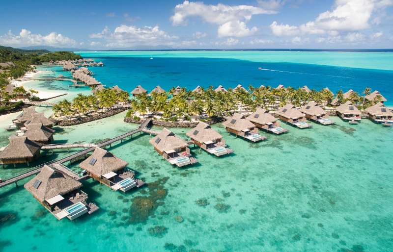 Polinesia  Fr. - Bora Bora - Conrad Bora Bora Nui Resort & Spa - Vista aerea 