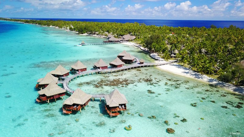 Polinesia Fr. - Rangiroa - Kia Ora Resort & Spa - Vista aerea