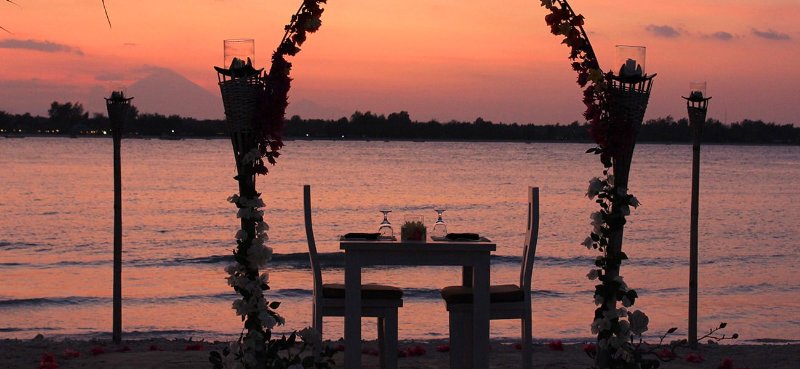 Indonesia - Gili Meno Mahamaya Boutique Resort - Cena romantica