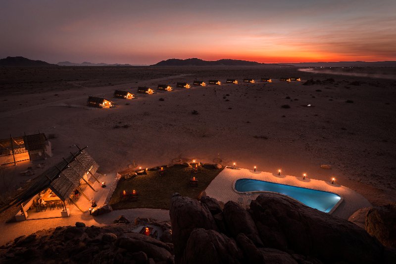 Namibia  - Sossusvlei - Desert Quiver Camp - vista del lodge dall'alto