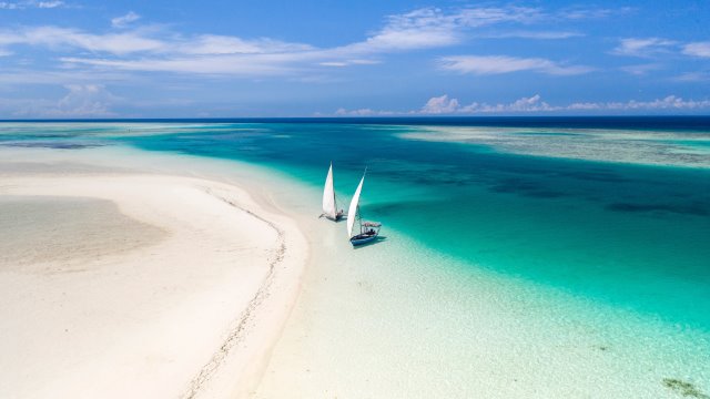 Mare turchese dell&rsquo;isola di Pemba in Tanzania nell&rsquo;Oceano Indiano