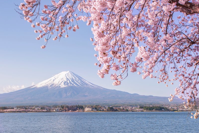Monte Fuji e lago Kawaguchiko